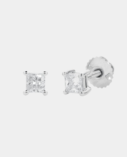 Princess Cut Diamond Stud Earrings