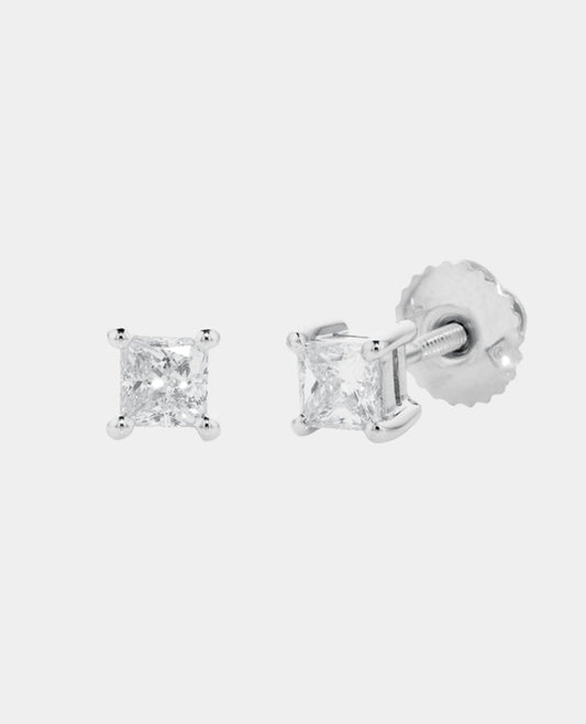 Princess Cut Diamond Stud Earrings