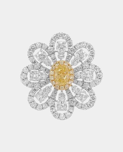 Gold Palladium Yellow Jewelry And Diamond Ring