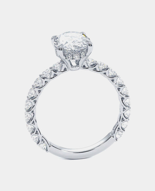 Oval Melody Engagement Ring